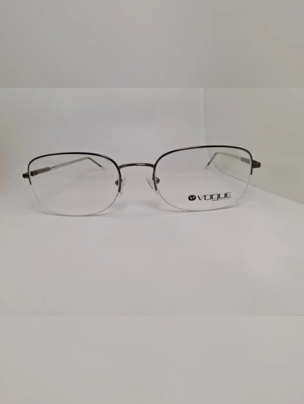 Vogue Occhiali. VO 3363. Women's  Rectangular Metal Glasses in Gunmetal, Clear.